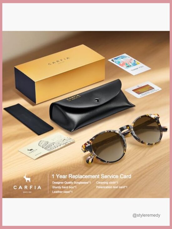 Polarized Acetate Frame Sunglasses UV400 Protection Anti Glare Retro main image 7